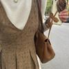 Korean Style Retro Brown Tote Bag Women Leather Texture Metal Lock Handbag Ladies Large Capacity Luxury Design Underarm Bag 2025