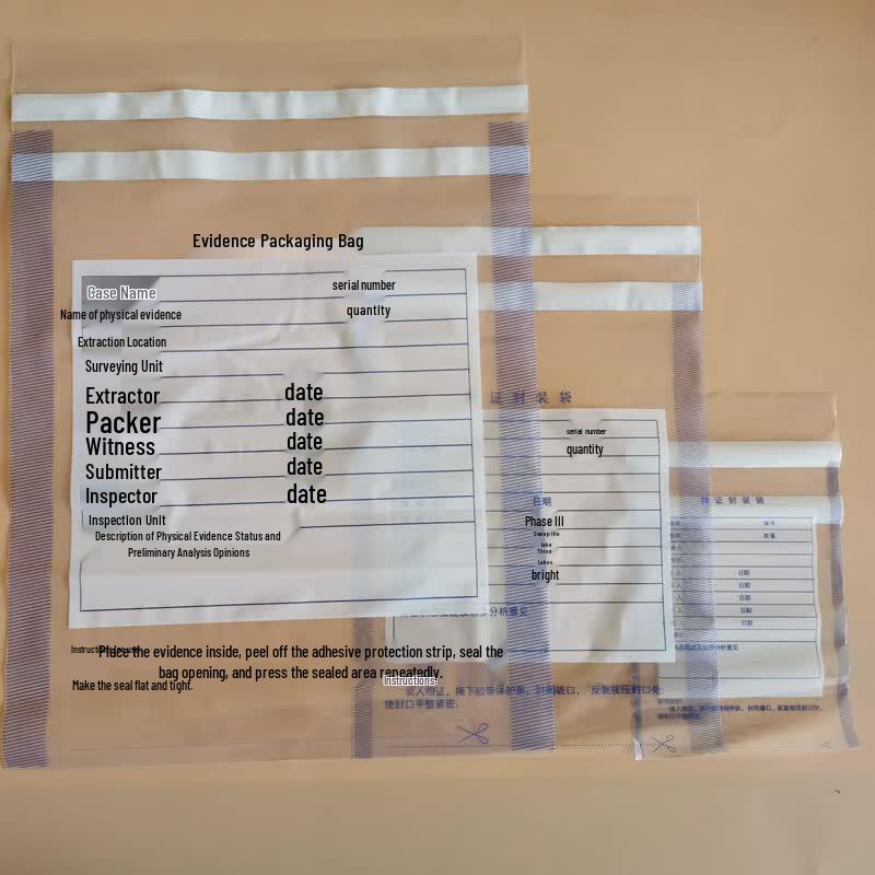 PE Transparent Waterproof Evidence Sealing Bags