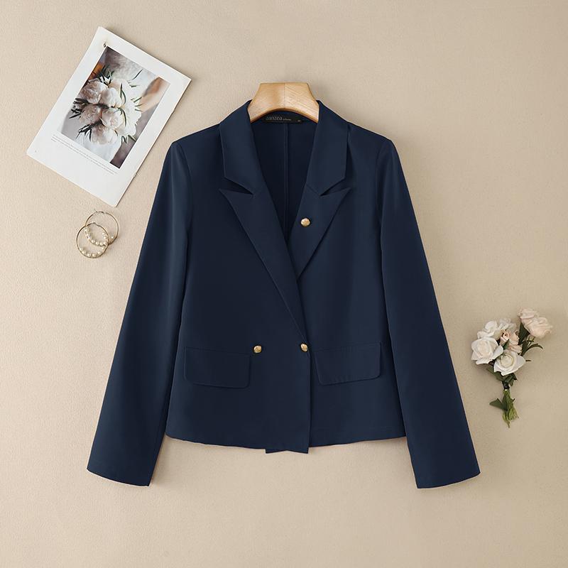 ZANZEA Lässiger Damen-Blazer mit Umlegekragen, langen Ärmeln und dünner Strickjacke
