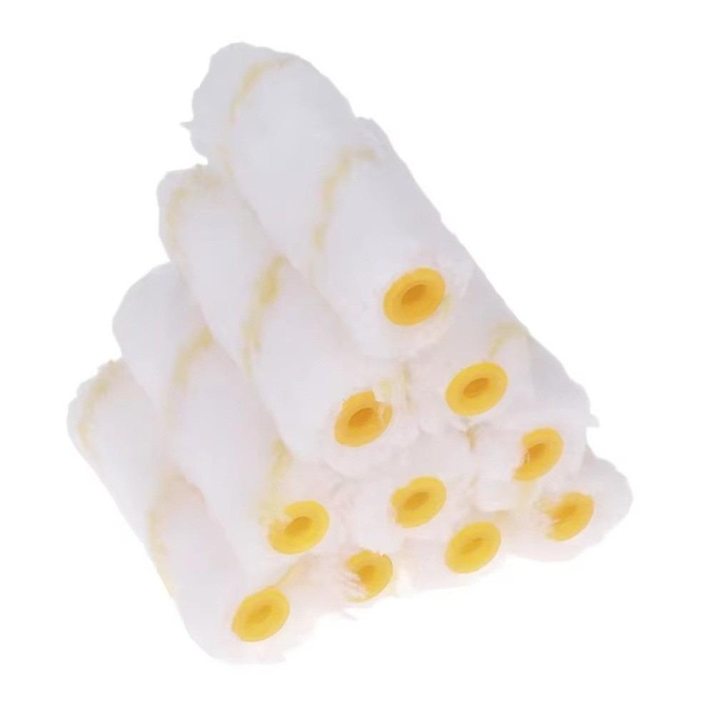 1Set/11PCS 4-12 Inch Roller Brush Long-Haired 360° Rotation Paint Roller Kit Replaceable Brush Head Polyester Blend