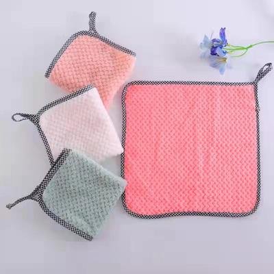 5 Stück Weiche Wiederverwendbare Geschirrtücher, 25x25cm Korallenfleece Reinigungstücher, Haushalt Absorbierendes Nicht-Flusendes Geschirrspültuch, Doppelseitig