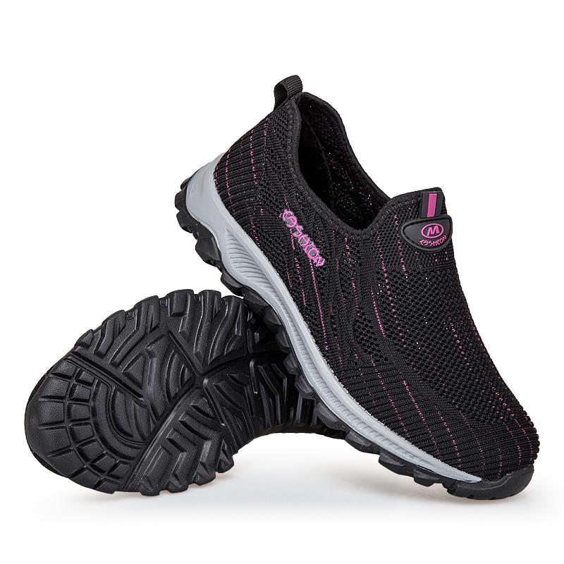 Fashion Pink Large Women's Summer Shoes Casual Sports Men's Breathable Walking Loafers Mesh Sneakers Non-Slip Comfortable Driving Shoes