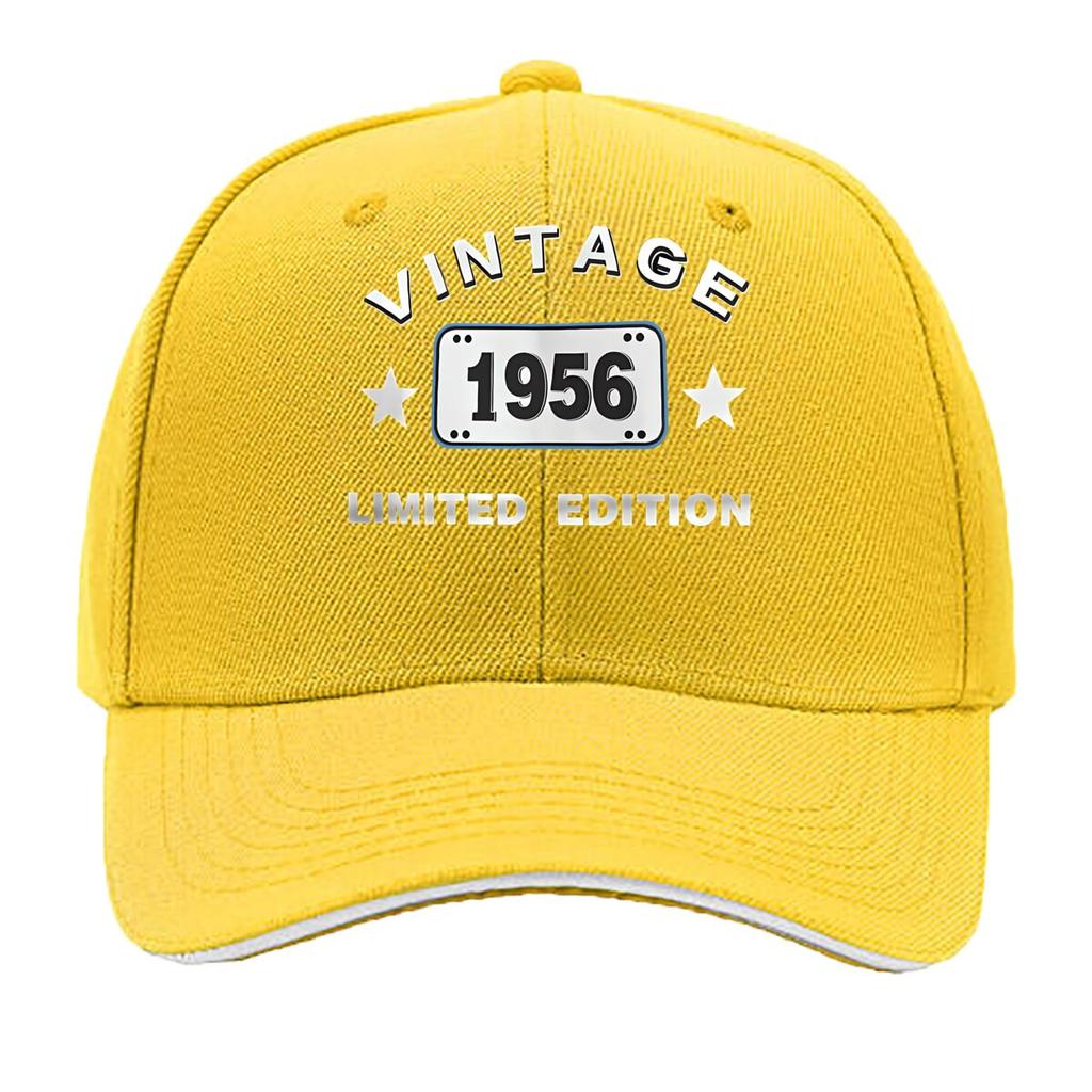 Vintage 1956 Retro Art Hip Hop Hat Fashion Outdoor Sports Sandwich Baseball Cap