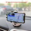 Rhinestone Car Phone Holder: Horizontal Suction Cup for Center Console, Multi-Functional Navigation Support