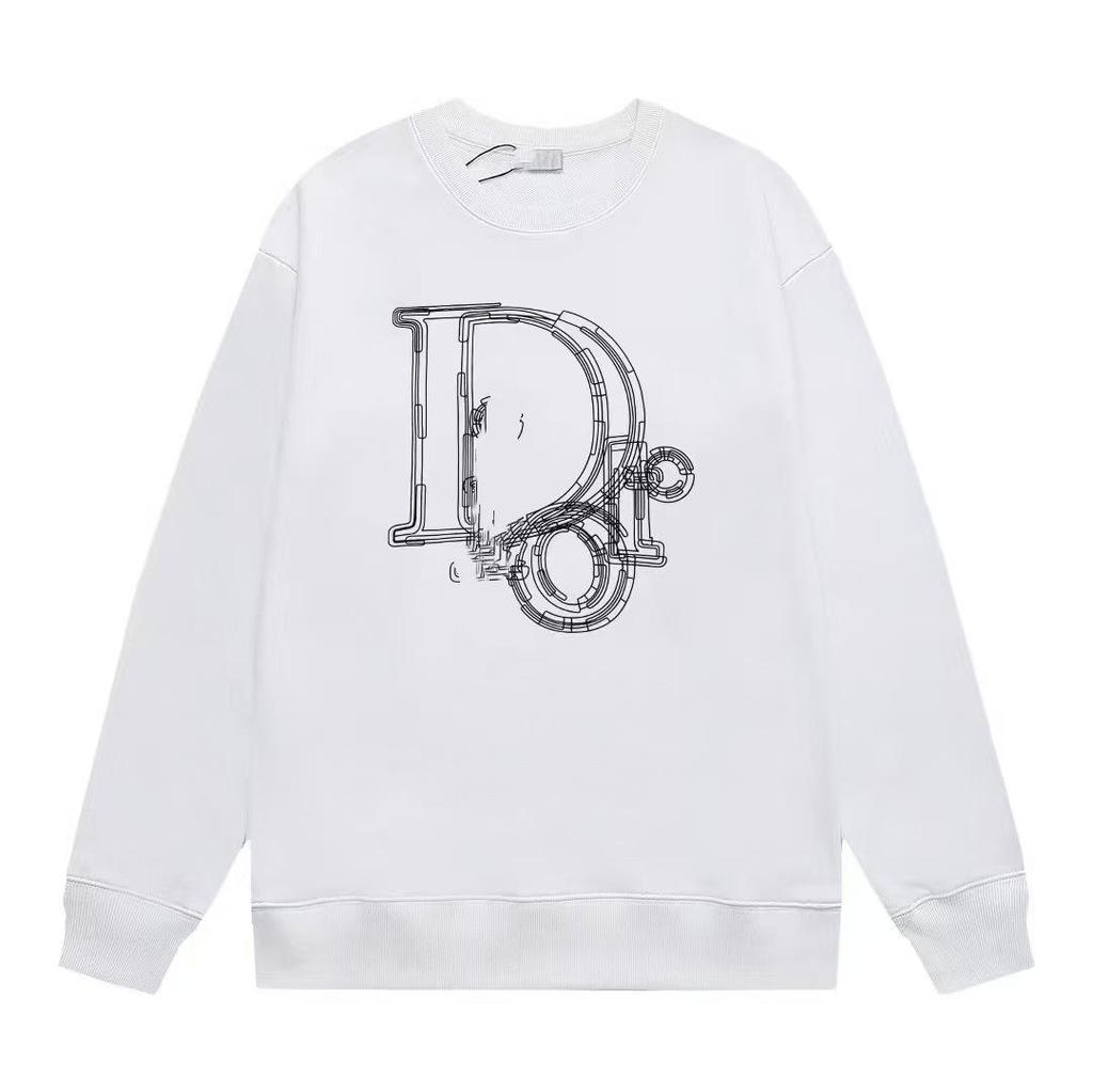 DO Marka Sonbahar/Kış Unisex 420g Harf Baskılı Bisiklet Yaka Kapüşonlu Sweatshirt - Yeni Gelen