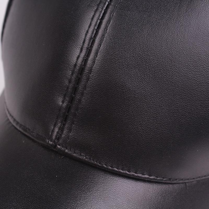 New Women Men Hat PU Leather Baseball Cap Visor Light Board Solid Men Hip Hop Cap Outdoor Sun Hat Adjustable Sports Caps