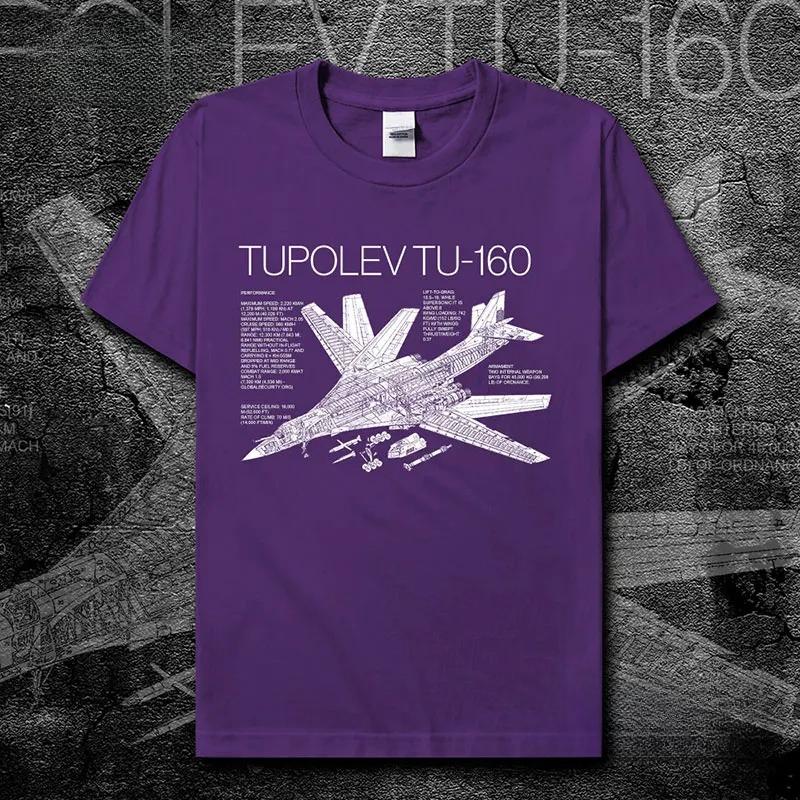 Russian Tupolev TU160 White Swan Bomber Detailed Illustration Printing TShirt Cotton ONeck Short Sleeve T Shirt Size S3XL