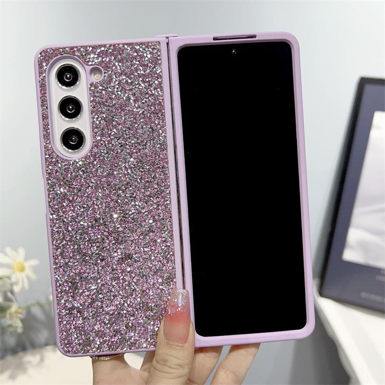 Applicable to Samsung ZFold5 mobile phone case, diamond glitter all-inclusive TPU protective case zfold3 folding mobile phone case 4th generation