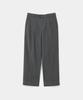 UNIFORM BRIDGE Wool One Tuck Cropped Slacks Charcoal