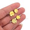 10pcs Round Stainless Steel Gold Plated Earrings Making Supplies Hooks Connectors Earring Posts Studs Pins Findings Components