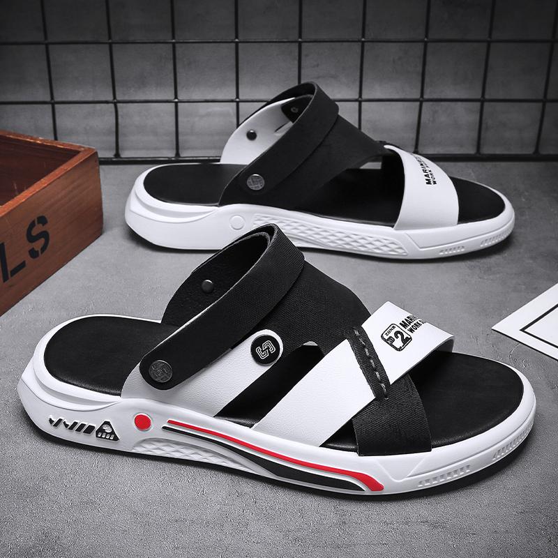 

Мода CYYTL Мужские летние тапочки Повседневная обувь Пляжные сандалии Уличные шлепанцы Кожаные Удобные для ходьбы Дизайнерские Модные Легкие Роскошные 44