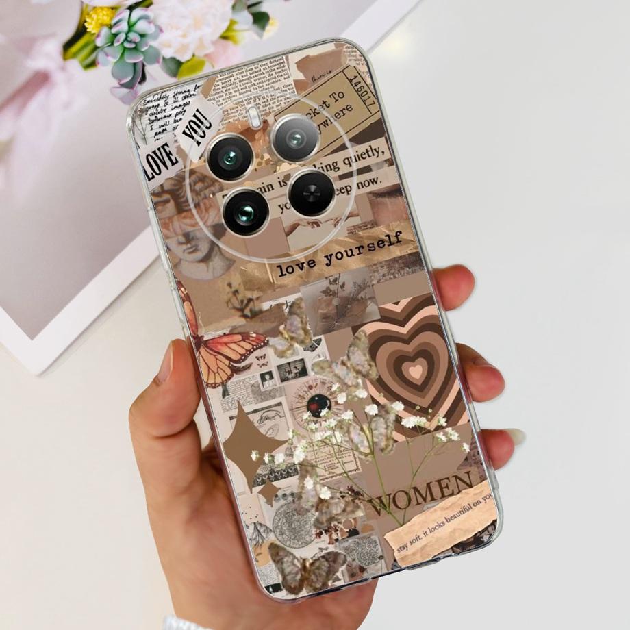 For Realme 12 Pro Plus Case Soft Clear TPU Silicone Phone Case For Realme 12 Pro Pro+ Cute Cartoon Shockproof Back Cover Fundas