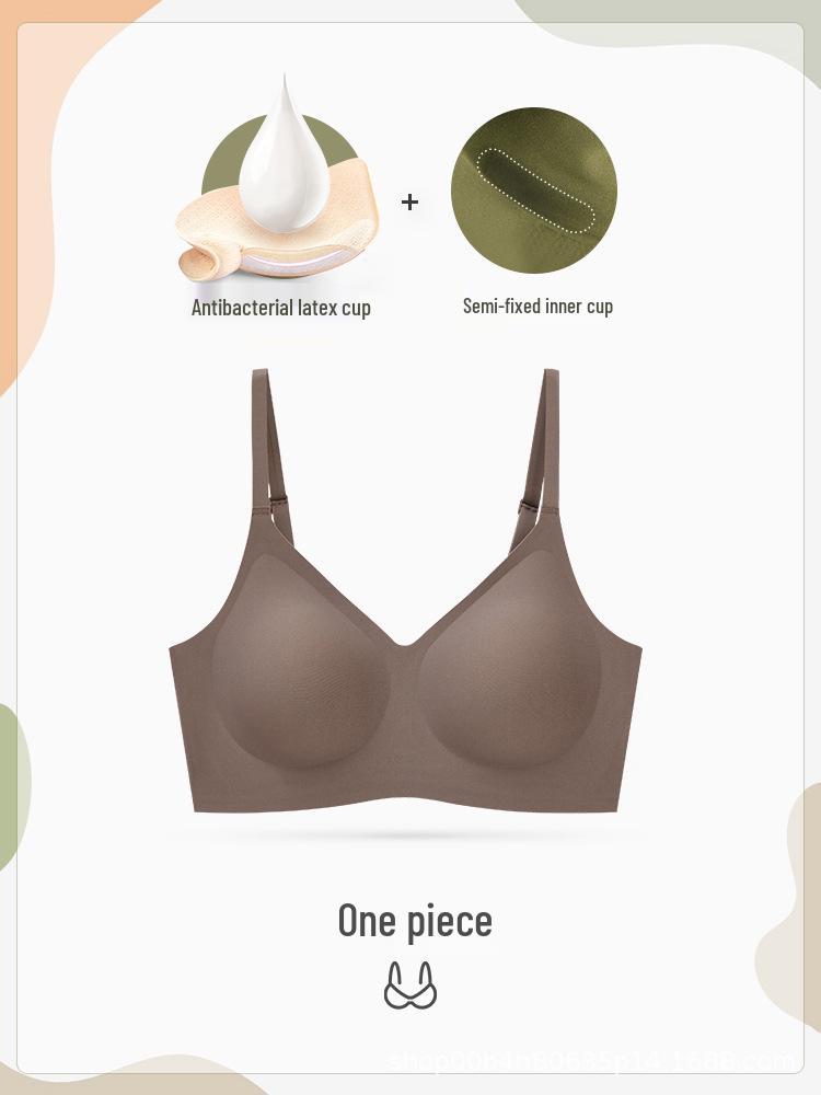 

Женский бесшовный латексный спортивный жилет: Беспроводной тонкий бюстгальтер для сна для более стройного силуэта XL [Recommended 38/85ABC]