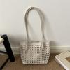 High-looking, Fashionable And Western-style Woven Vegetable Basket, Hollow Bag, Shoulder Tote Bag, Personalized Trendy Large-capacity Armpit Bag