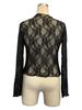 2025 Spring Elegant Women's Lace Trim Slimming Long Sleeve Top