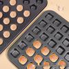 12-Cavity Mini Muffin Baking Pan with 48 Molds - Square and Round Shapes