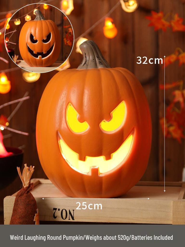 Luminous Halloween Pumpkin Lantern Decoration - Large Outdoor Display for Shopping Malls and Events