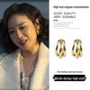Chen Shuting's Exaggerated European & American Style S925 Silver Circle Earrings for Women