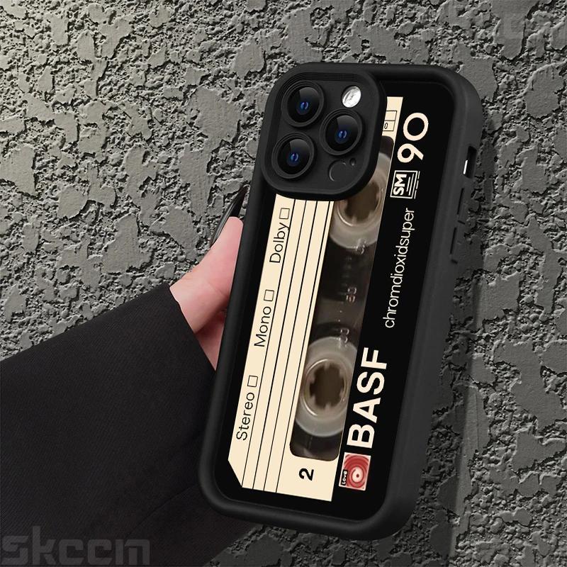 Lucky Tape Print Silicone Soft Phone Case For iPhone 16 Pro Max 15 14 13 12 11 X XS XR 7 8 16 Plus Matte Shockproof Back Cover