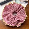 New Large-sized Fabric Hair Band and Hair AccessoryFeaturing Retro Floral and Diamond-encrusted Ponytail Hair Ties