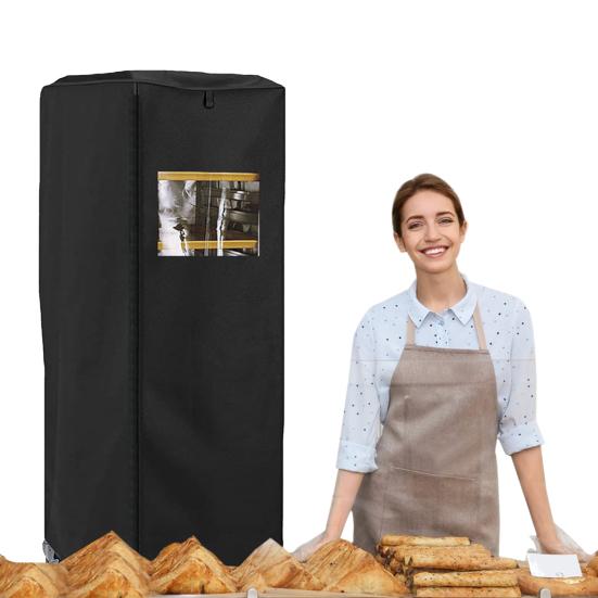 Bread Rack Cover Bakery Shelf Cover with Zipper Waterproof Dustproof Sheet Pan Rack Cover for Home Shop