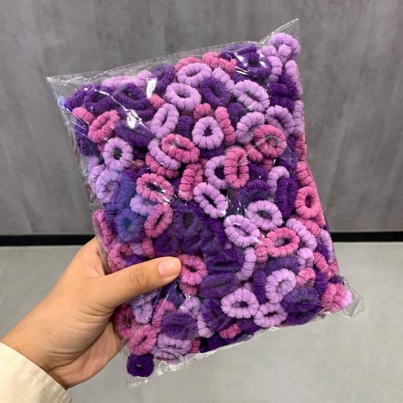 500 Stück/Set Kinder Einfarbig Gitter Welle Elastische Haarbänder Baby Mädchen Scrunchie Gummibänder Kind Süß Niedlich Haaraccessoires