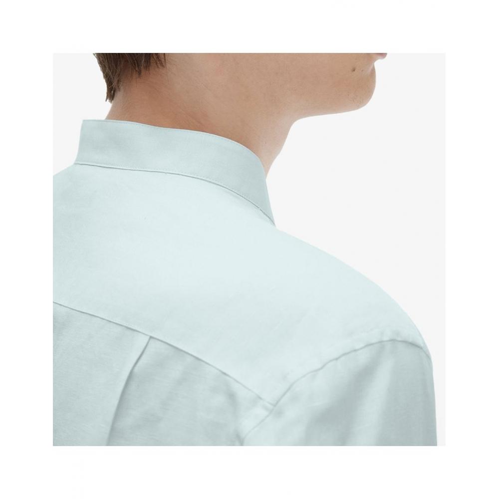 Fred Perry Linen Blend Granddad Collar Shirt  R30  Afpm2417763 R30