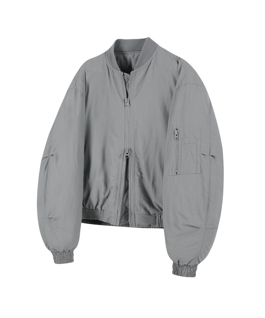 Ironyporno Whiteline 86-Iro300 Padded Ma-1 Oversized Short Padded Jacket Grey