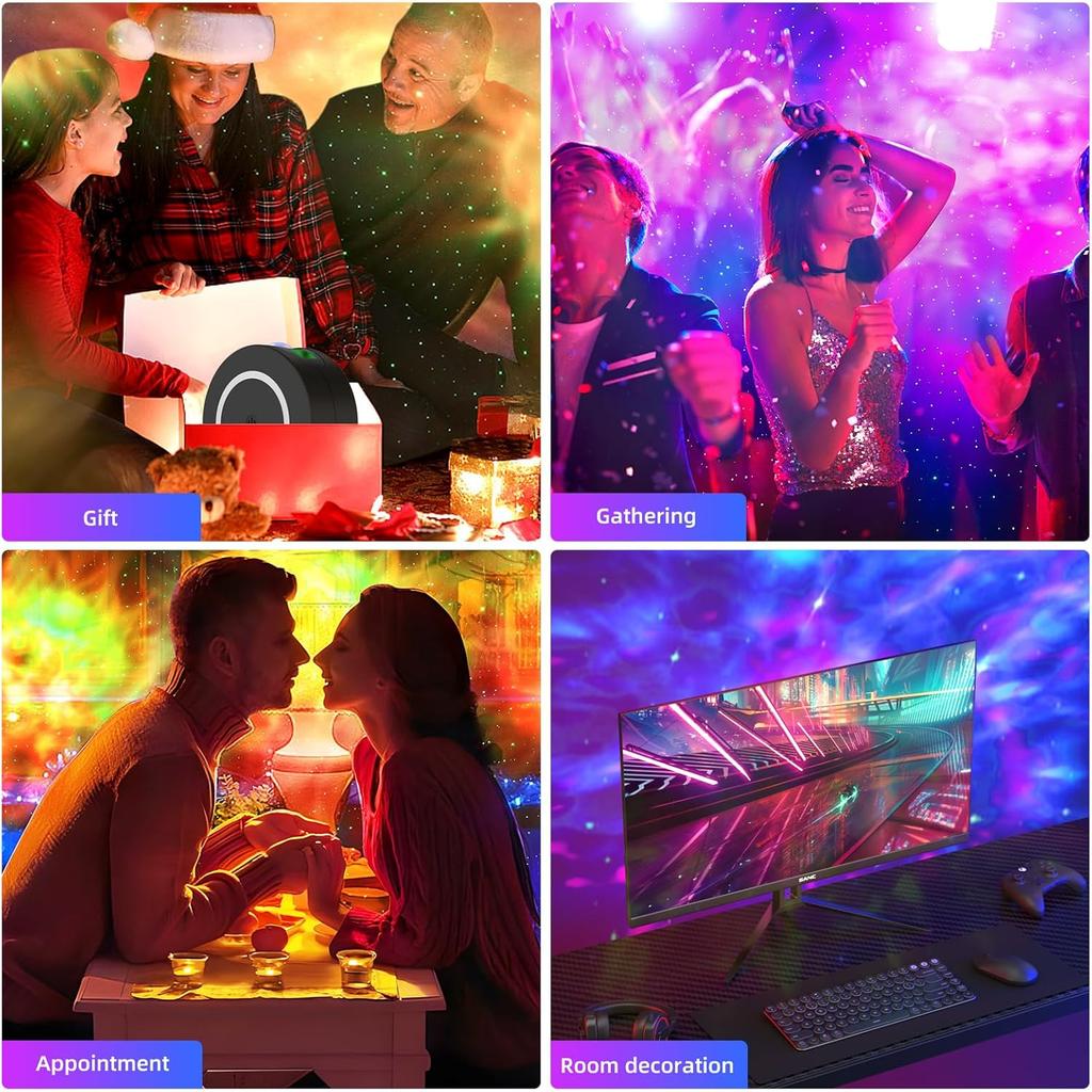 Galaxy Projector for Bedroom Star Light with 17 Lighting Modes Starry Nebula Ceiling Night Light with Timer Remote Control Room Decor