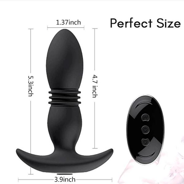 Mužský masážní přístroj na prostatu Anální anální vibrátory pro muže Bezdrátové dálkové ovládání natahovací anální dildo vibrátor Sexuální hračka pro ženy