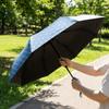 Black Coated Polka Dot Umbrella Automatic/Manual Dual Use Umbrella Sunshade Umbrella  Summer