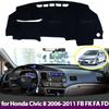 Car Dashboard Cover Avoid Light Pad Instrument Panel Mat Case Carpets for Honda Civic 8 2006-2011 FB FK FA FD