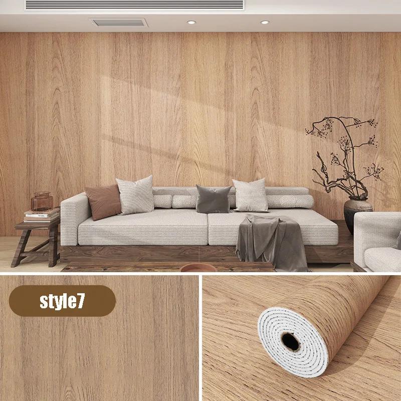 

Vintage Wood Grain Waterproof Wallpaper Peel & Stick Wood Stickers for Furniture Cabinets Desk Table Kitchen Counter Top Covers 40x300cm