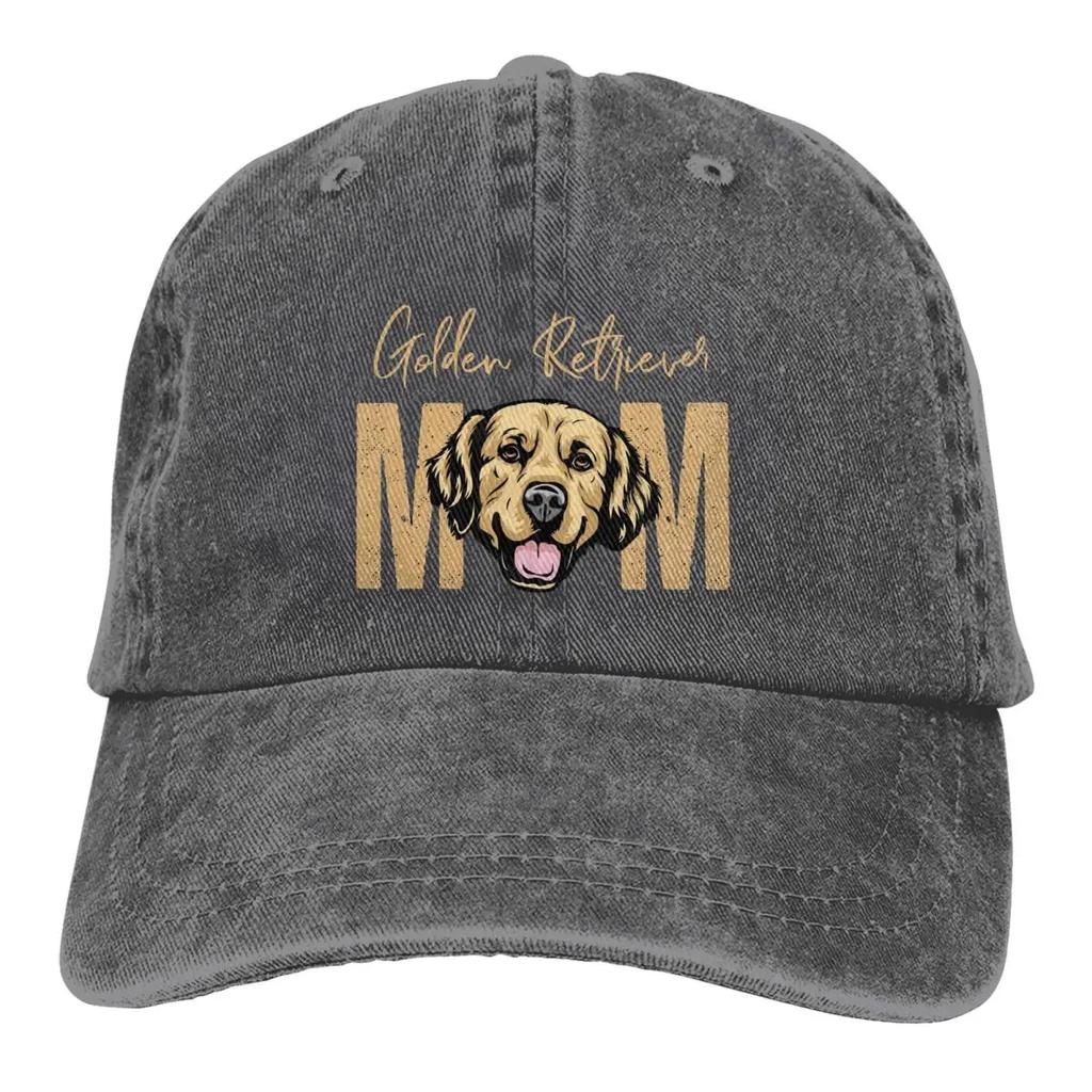 Golden Retriever Dog Mom Baseball Caps Merch Vintage Distressed Washed Gift Idea for Golden Retriever Owner Headwear for Women