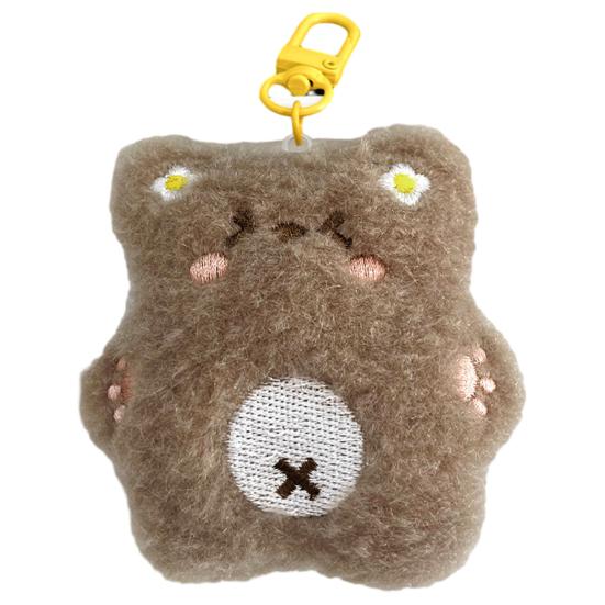 Keychain Soft Plush Star Bear Pendant Cartoon Design Stress Relief Doll Key Holder Backpack Keys Bags Car Decoration
