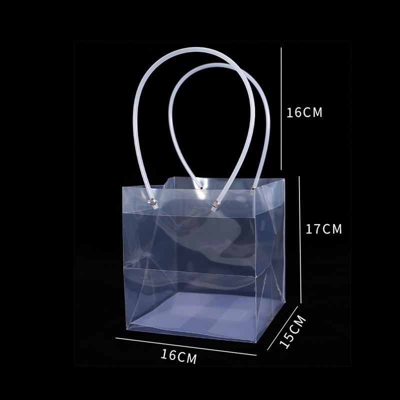 

Прозрачная трапециевидная сумка для цветов - Водонепроницаемая подарочная сумка для букетов и флористического искусства