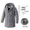 Men's Korean Style Mid-Length Winter Cotton Jacket - Plus Size, Casual, Versatile, Fashionable, Warm