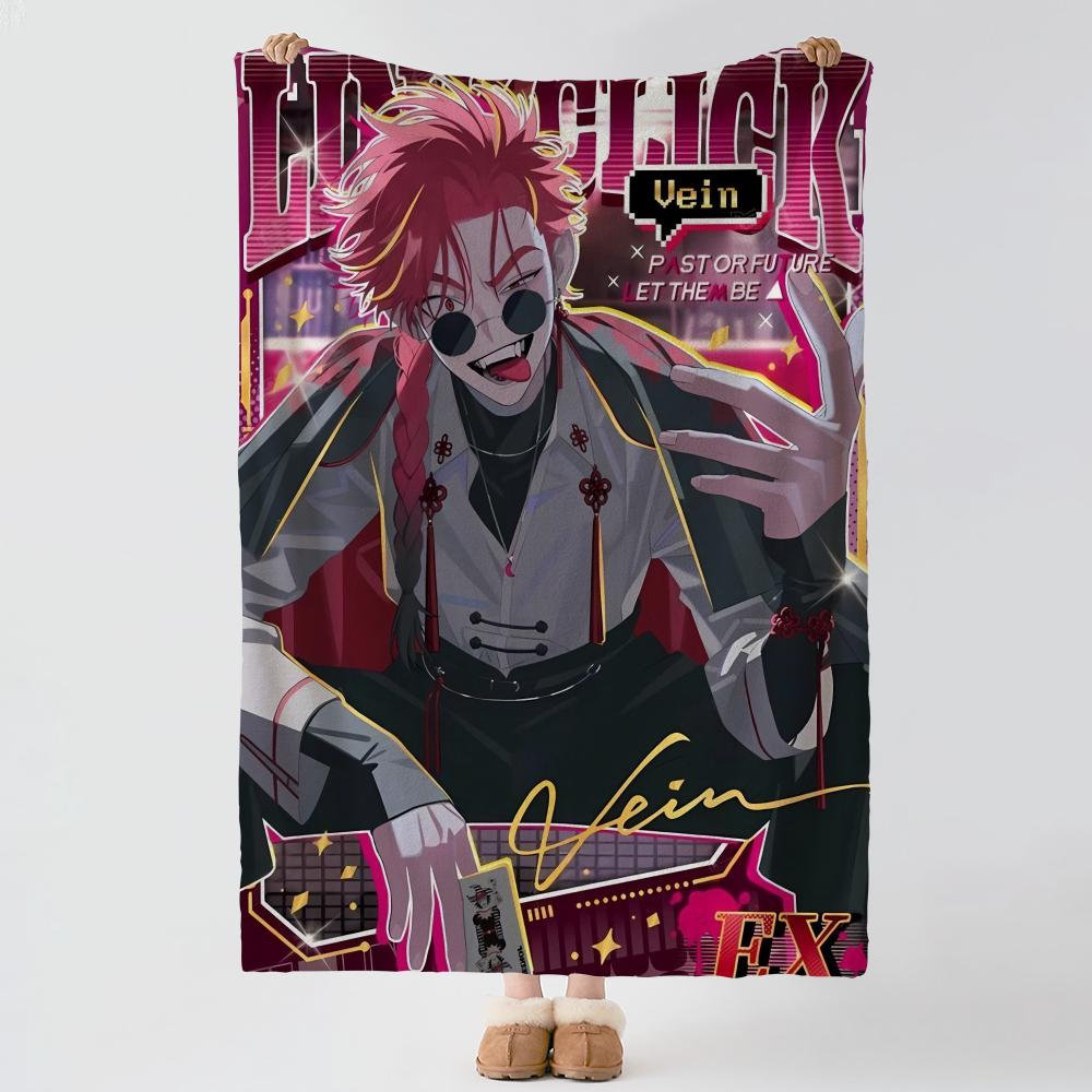 anime L-Link Click-k Throw Thick Comfort Flannel Quilt, Multi-scene Use Indoor Outdoor Daily Nap