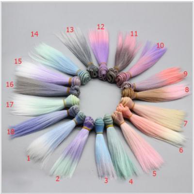 US Doll Salon-Haarteil, 15 cm, glattes Haar, Hochtemperatur-Seidenhaarteil