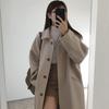 Versatile Women's Mid-Length Wool Coat - Korean Hepburn Style, 2020 Autumn/Winter, Petite & Plus Sizes