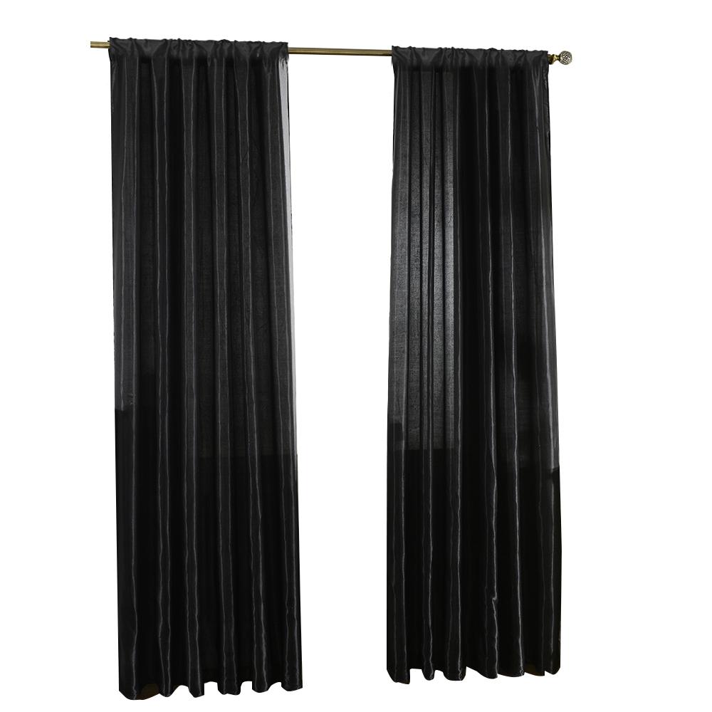 1pc Solid Color Contemporary Simple Sheer Curtain, Lightweight Semi-Transparent Partition Curtain, Curtains for Living Space