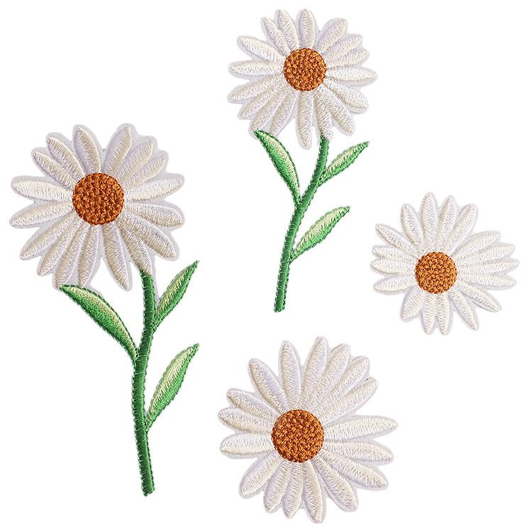 Computer Embroidery Label Cartoon Sunflower Patch Sticker Ironing Butterfly Embroidery Cloth Sticker Bag Decoration Small Red Flower Chapter Boy