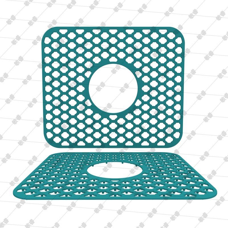 Silicone Hollow Anti-scratch Non-slip Sink Mat Multi-functional Kitchen Pad for Sink Bottom