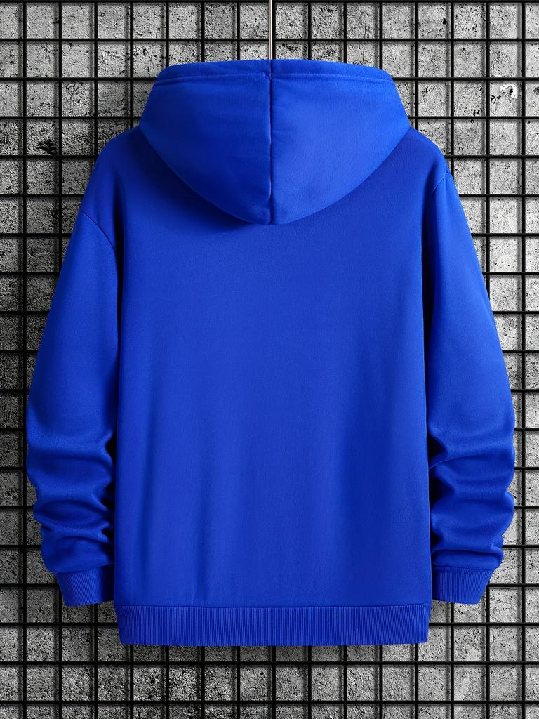 Nature Outdoor Relax Style Polar Bear Themed Graphic Men Hip Hop Sports Hoodie Versatile Soft Loose Casual Sweatshirt