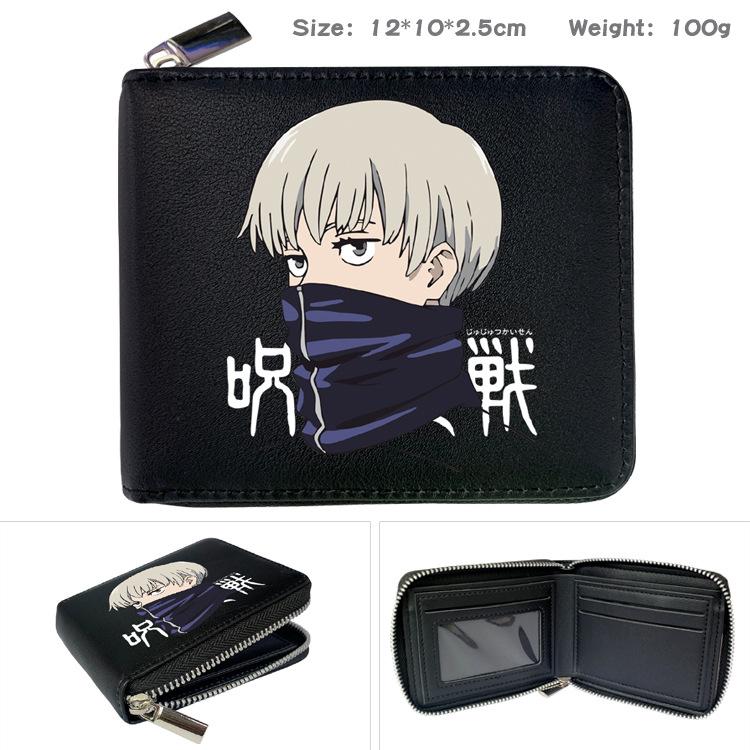 Jujutsu Kaisen Anime Zip PU Wallet Cartoon Print Coin Purse Large Capacity Card Holder Gojo Satoru Sukuna 1pcs