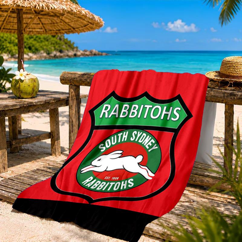 Asciugamano da Spiaggia con Design del Logo Rabbit NRL, Asciugatura Rapida, Facile da Curare, Adatto Sia per il Fitness che per le Vacanze al Mare, Essenziale per lo Sport