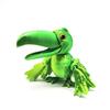 3D Printing Open-Billed Parrot Toy Creative Fun Wings Fully Joints Movable Toy Model Simulation Bird Desktop Ornaments Gift