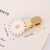 1Pc Daisy Flower Metal Pen Holder Clips Portable Paper Fix Clips Journal Notebook Pictures Pin Pocket Student School Tools