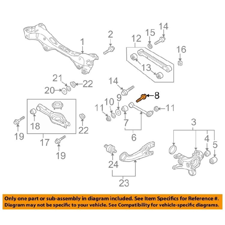Replacement Rear Suspension Eccentric Screw Arm Screw Auto Accessories Cams Bolt for Ix35 2011-2018 54559-2E000
