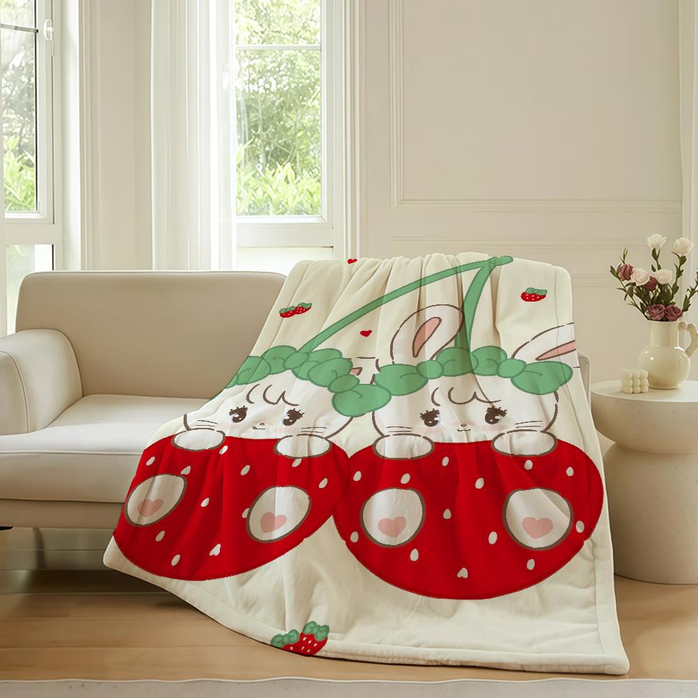 Kawaii Mikko Cartoon Blanket Warm Soft Suitable For Bedroom Sofa Bed Living Room Office Travel Camping Gifts